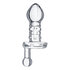 Lila Nubbed Rotator Gläserner Buttplug_