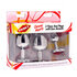 Chrom Herzen 3-teiliges Analplug Set_