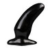 Gebogener Analdildo in Schwarz 13 cm_