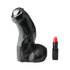 All Black Dildo - 17 cm_