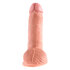 King Cock 17 cm Dildo mit Hoden - Hautfarben_