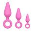 Satz rosa Analplugs mit Zugring_