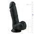 Realistischer schwarzer Dildo - 17,5 cm_