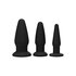 Buttplug-Kit aus Silikon in Schwarz_
