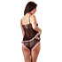 Babydoll-Set in Schwarz mit Pink_