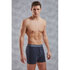 Herren Boxershorts mit Knopf - Blau_