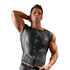 Männer-Shirt mit blauem Reißverschluss_