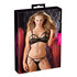 Dessous-Set mit offenem Schritt und offenen Cups in Schwarz_