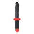 Vibrator-Dildo mit Griff in Schwarz/Rot_