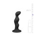 Ribbed Black Silicone Dildo_