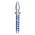 Kundalini Thrusting Wand Dildo & Plug - Transparent/Blau_