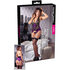 Strapse-Set mit Samt - Violett/Schwarz_