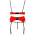 Cotelli Collection – Straps-Set in Schwarz-Rot_